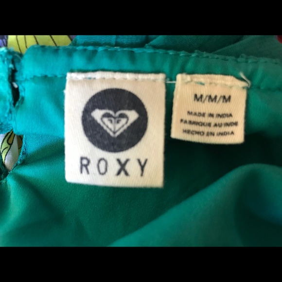 ROXY Mermaid Teal ACCORDIAN Babydoll TOP NWOT M - Picture 3 of 11